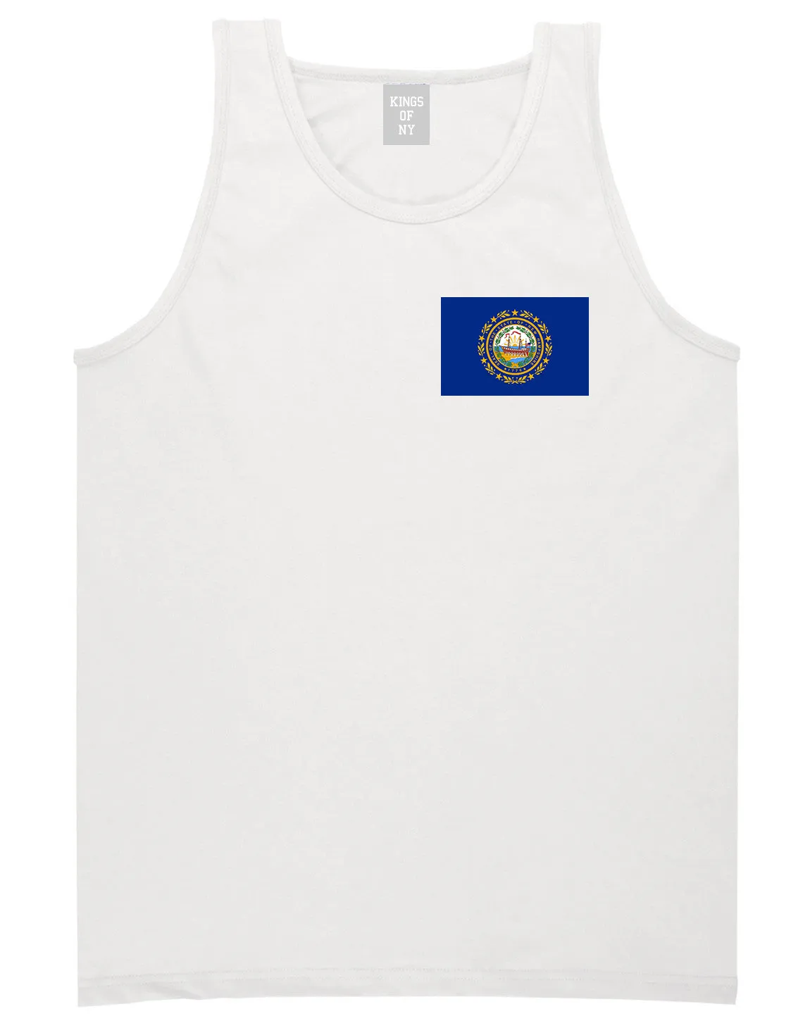 New Hampshire State Flag NH Chest Mens Tank Top T-Shirt