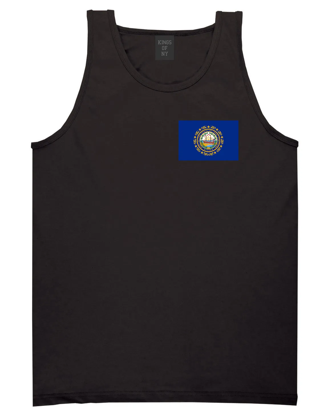 New Hampshire State Flag NH Chest Mens Tank Top T-Shirt