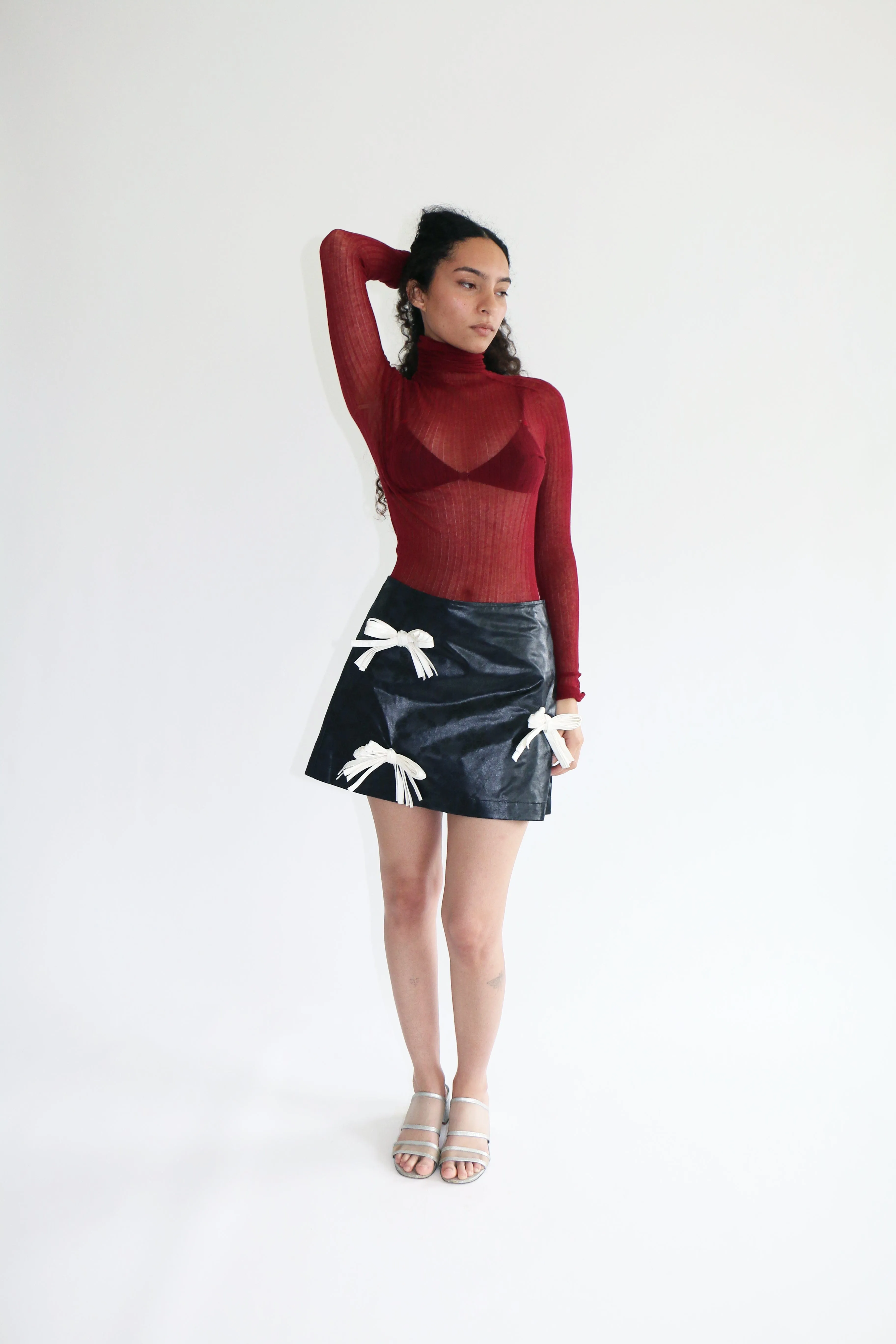 Onyx and White Alexa Bow Skirt