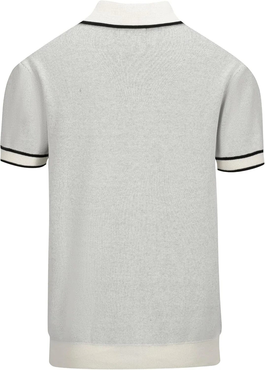 OXKNIT Men's Short-Sleeved Knit Polo with Butterfly Casual Gray Shirt for Summer Sport Work Golf