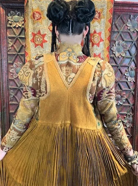Pleated Wool Regional Tyrolian Costume Vest