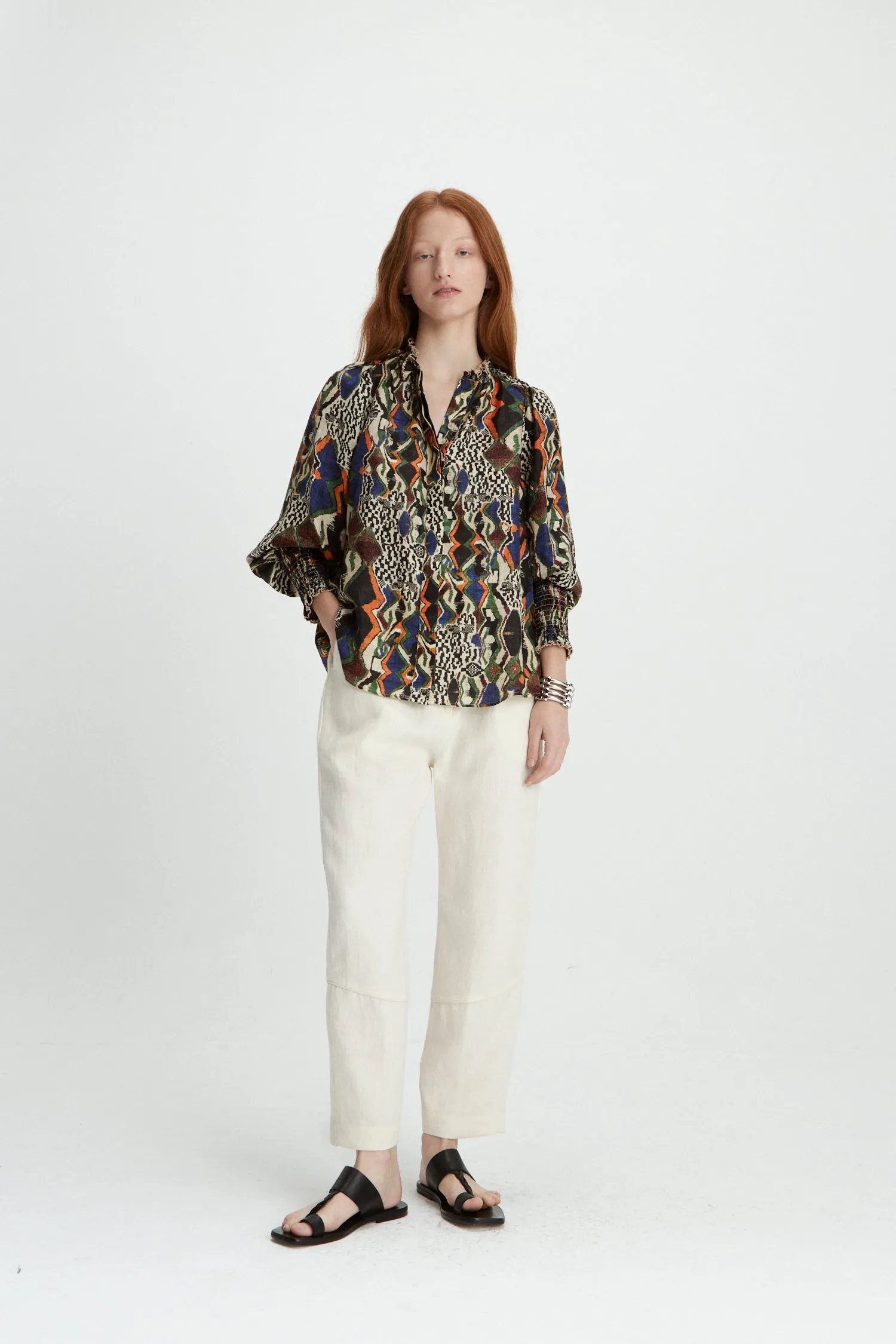 QUILAQUINA JULIETA BLOUSE - COOPER BLUE
