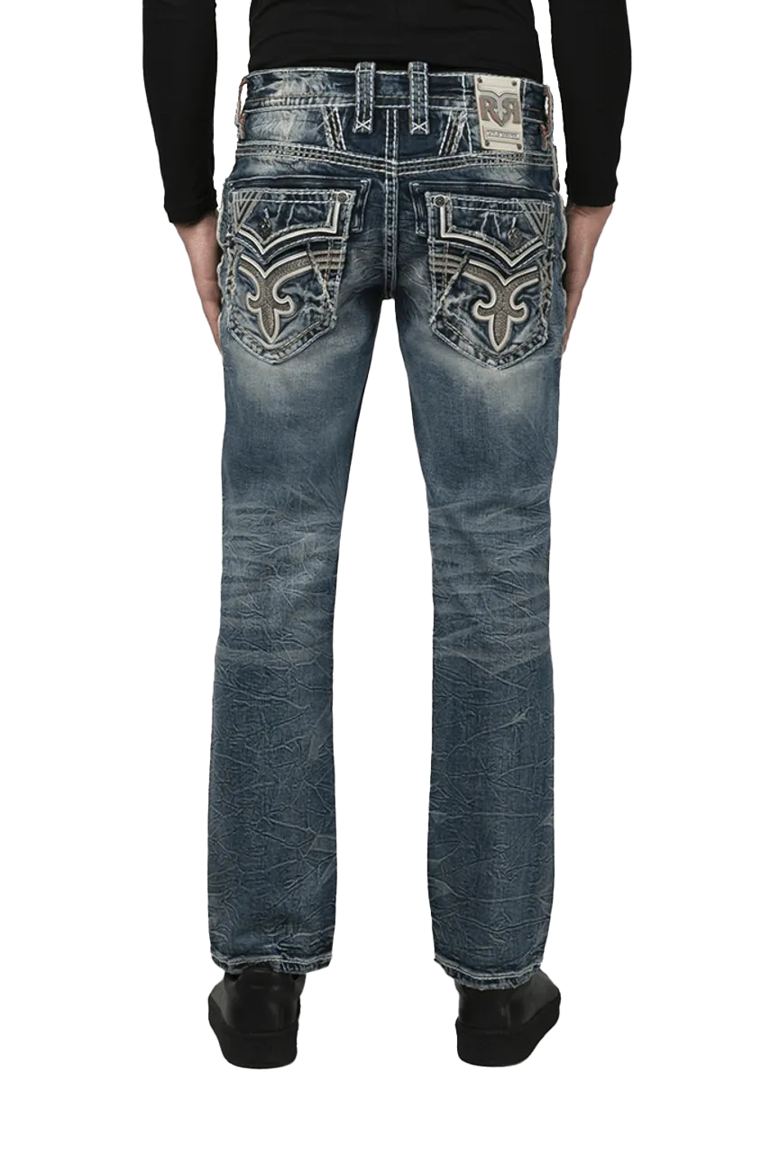 Rock Revival Men's Blue Fox Straight Denim Jean