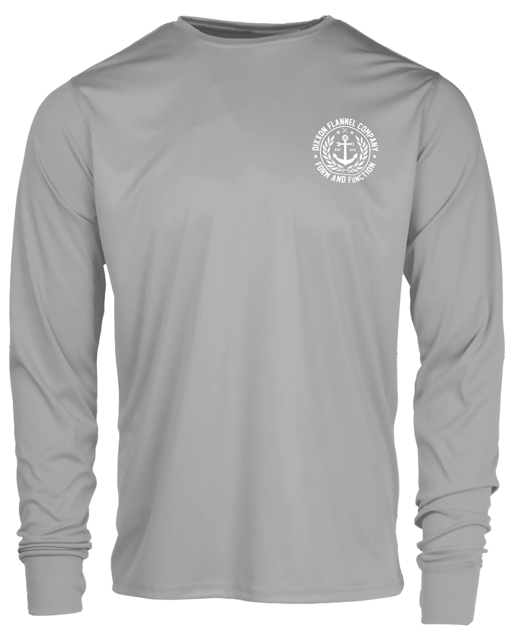 Salty Crest UV Long Sleeve T-Shirt - Gray