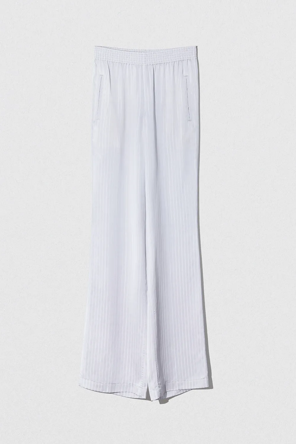 Satin Pin Stripe Trouser Grey And White Viscose Blend