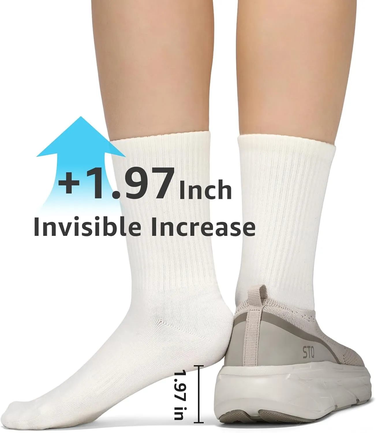 STQ Slip on Sneakers Women Walking Shoes with Arch Support Memory Foam