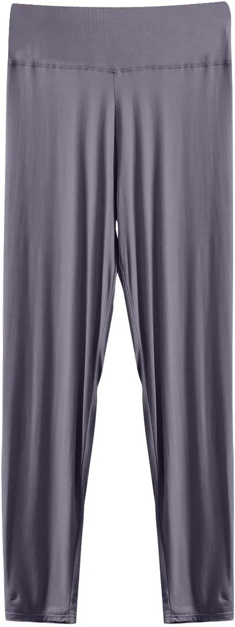 Straight Leg Yoga Pants for Women High Waisted Stretch Cozy Modal Pants Plain Lounge Soft Loose Active Pants