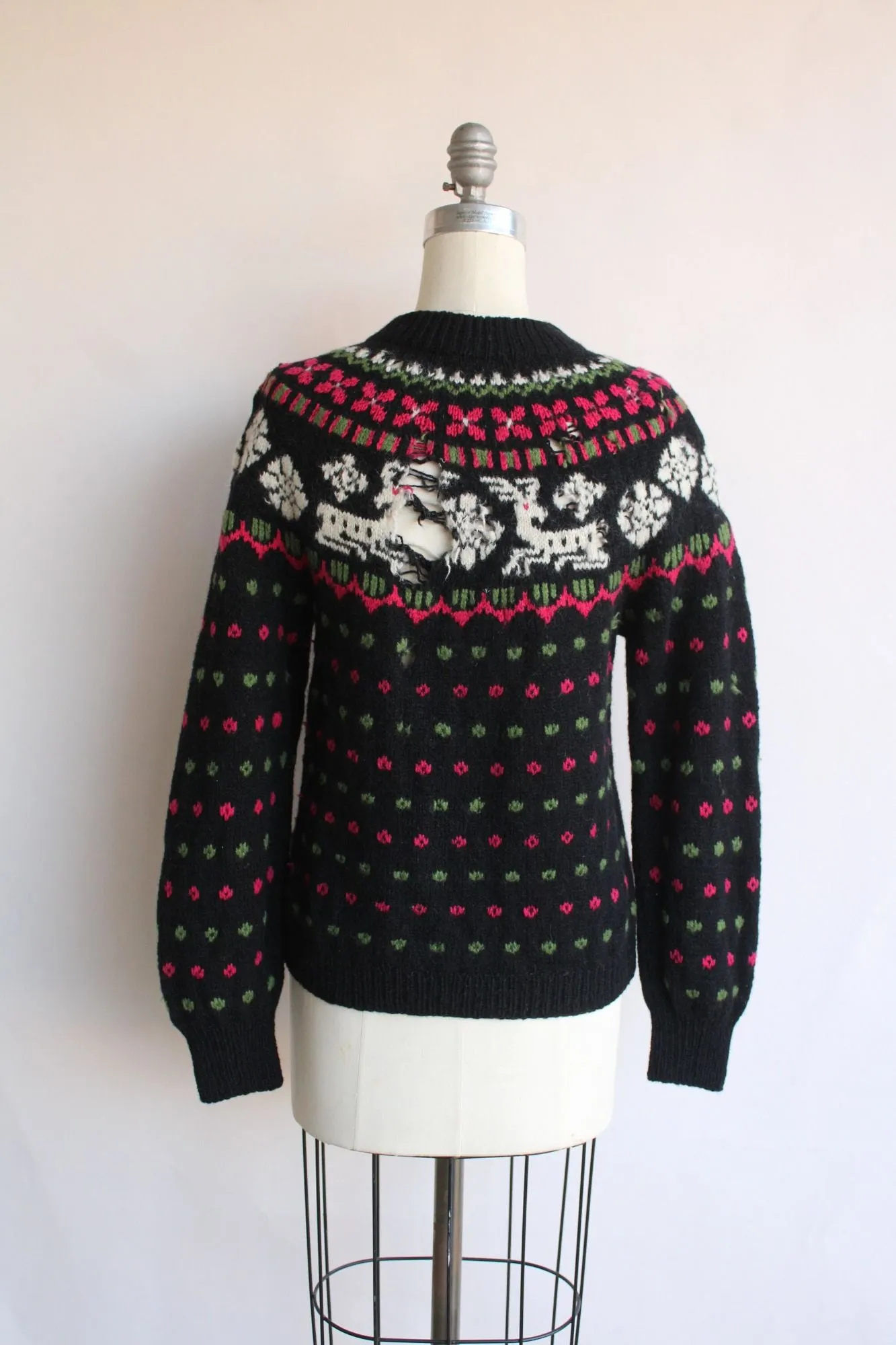 Vintage 1970s Nordic Style Kofler Luzern Sweter with Reindeer