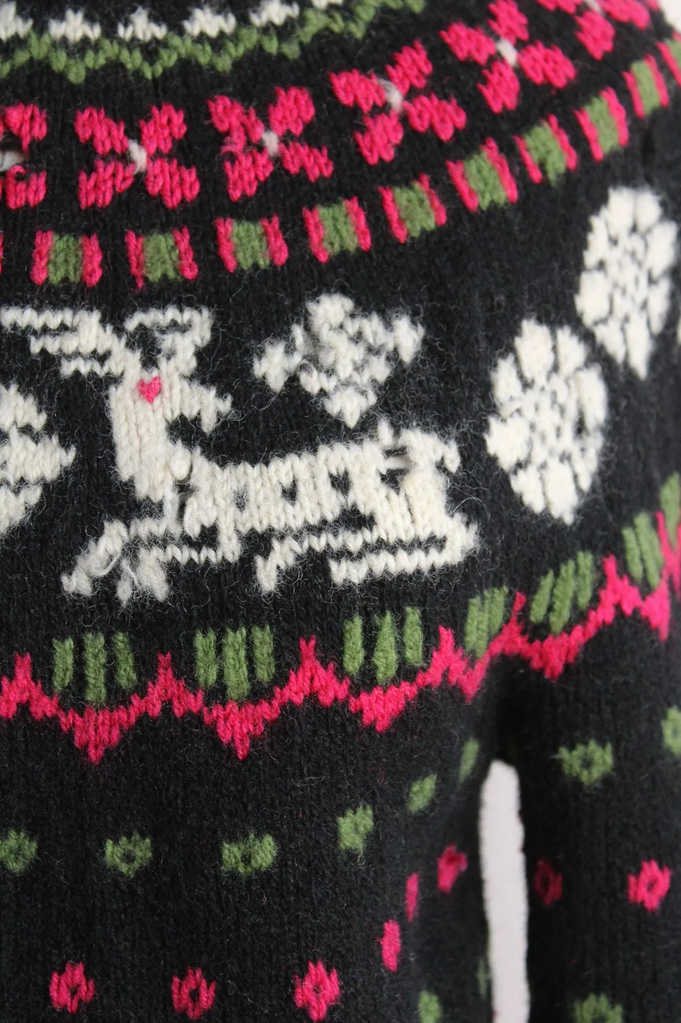 Vintage 1970s Nordic Style Kofler Luzern Sweter with Reindeer
