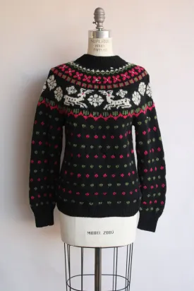 Vintage 1970s Nordic Style Kofler Luzern Sweter with Reindeer