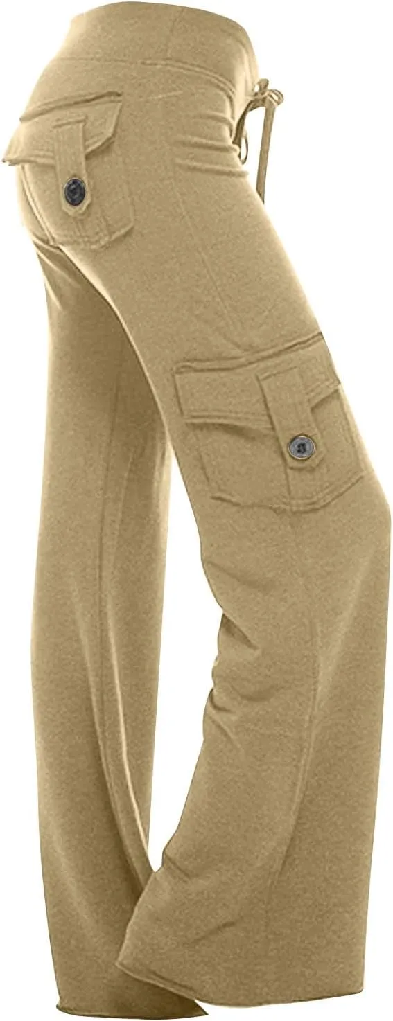Wide Leg Yoga Pants Trouser Style Women Bootcut Flare Leggings High Waisted Workout Casual Plus Size Cargo Yoga Pant