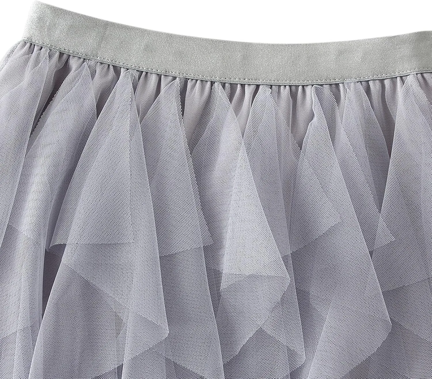 Women's Tulle Mini Skirt Ruffled Mesh Puffy Ballet Tutu Skirts 50s Carnival Party Elastic Waist Short Underskirts